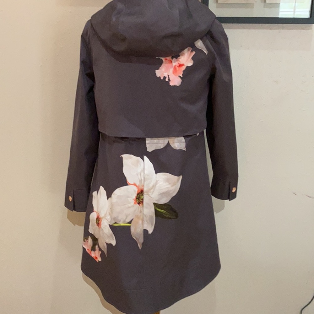Ted Baker Jacket Floral Rain Coat Size 1 Small Nannci Chatsworth Bloom - Picture 3 of 7